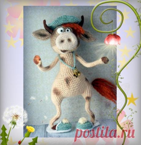 Вяжем коров быков крючком