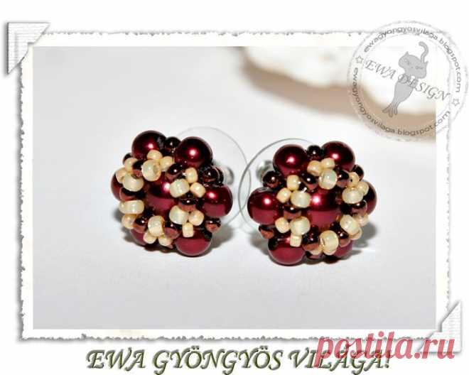 Сережки к кулону с "жемчугом" или кулону "Орден"