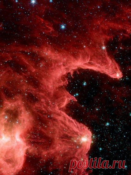 Mountains Of Creation - Creation Nebula, billowing mountains of dust ablaze with the fires of stellar youth, from the Spitzer space telescope. by Stuart Rankin