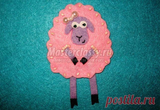 Новогодние поделки. Гламурная овечка из фетра. Мастер класс с пошаговыми фото