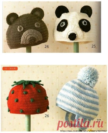 ДЕТСКИЕ ШАПОЧКИ. КРЮЧОК.