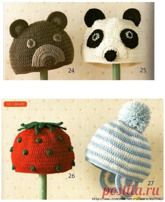 ДЕТСКИЕ ШАПОЧКИ. КРЮЧОК.