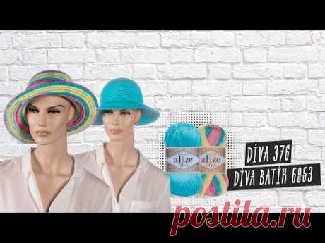 Alize Diva ile Yazlık Şapka Yapımı-Making Summer Hats with Alize Diva&Diva Batik