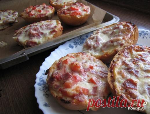 Мини пицца на скорую руку - пошаговый кулинарный рецепт на Повар.ру