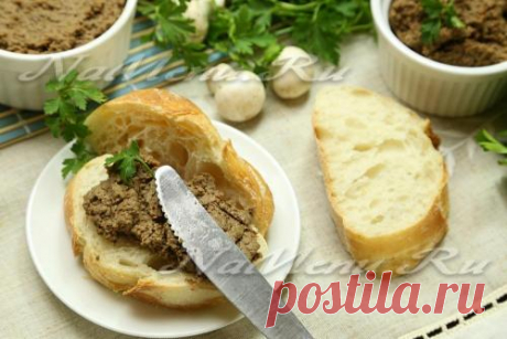 Паштет из печени говяжьей с грибами, рецепт в домашних условиях