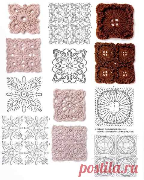 Схемы мотивов для вязания крючком - вязание крючком на kru4ok.ru