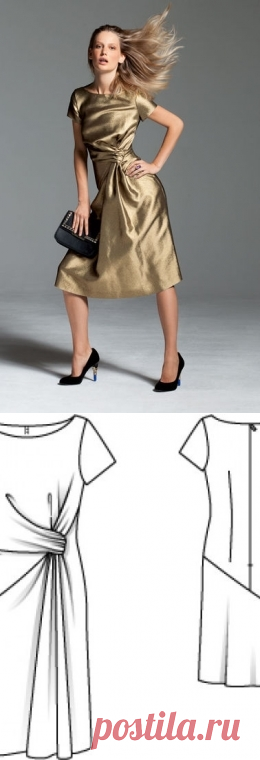 Платье - выкройка № 112 из журнала 12/2012 Burda – выкройки платьев на Burdastyle.ru