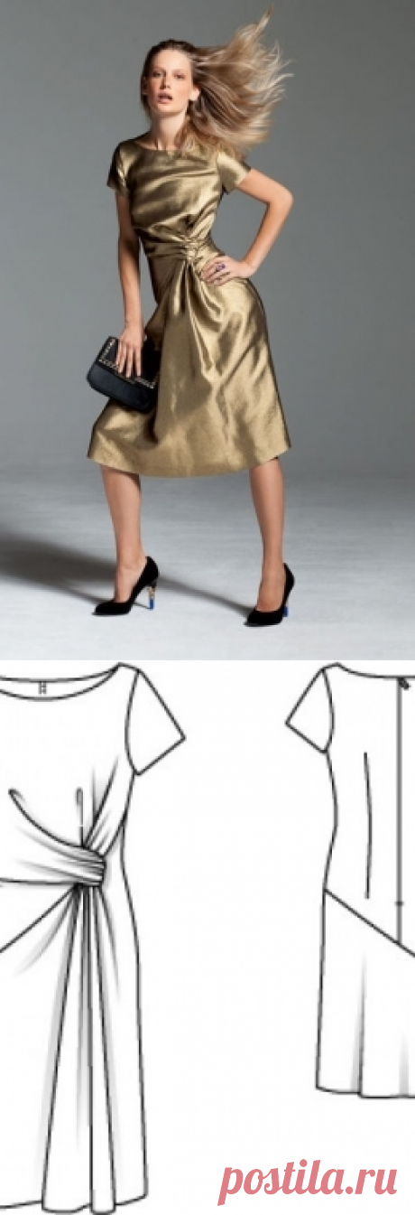 Платье - выкройка № 112 из журнала 12/2012 Burda – выкройки платьев на Burdastyle.ru