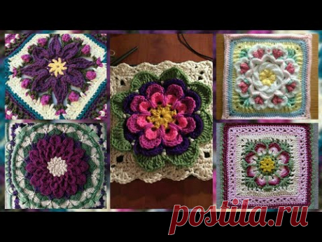 Crochet Granny Square Free Pattern Flower Design Ideas For Biggners Trendy Clothes Diy Project's