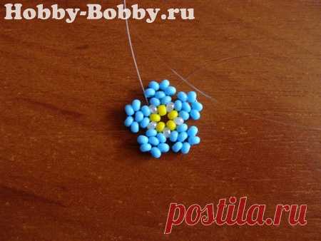 Маленький цветок из бисера - Схемы и МК - Бисер - Хобби-Бобби.ру мастер-классы по рукоделию