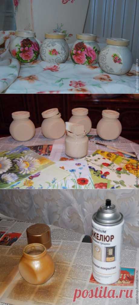 Баночки для специй &quot;розы шебби&quot;