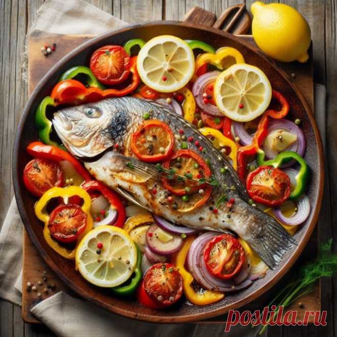 Запеченная тилапия под овощами&#x1f41f; — Пошаговый рецепт приготовления 2024 | Простые и вкусные домашние рецепты