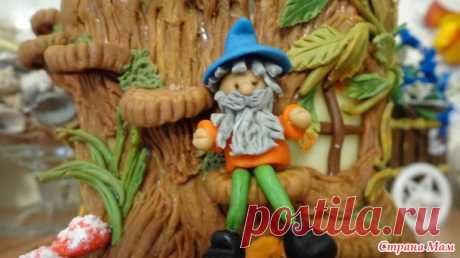 Шкатулка-пенёк. Лепка из холодного фарфора. Часть 3 - Страна Мам