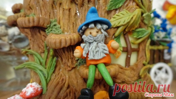 Шкатулка-пенёк. Лепка из холодного фарфора. Часть 3 - Страна Мам