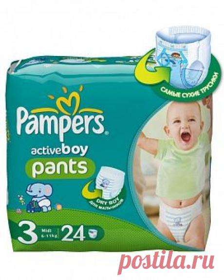 Подгузники-трусики Active Boy 3 Midi (6-11 кг) 24 шт Памперс (Pampers)
