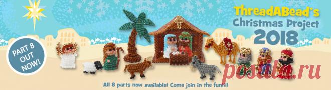 Mini Natividad de Navidad Parte 8 - Patrón de cuentas de los tres reyes por ThreadABead