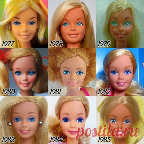Эволюция Куклы Барби: 1959 — 2015 Года | Лучшие истории со всего мира