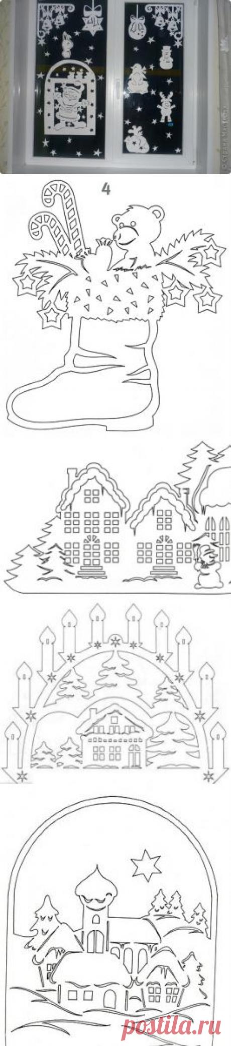 Скоро-скоро Новый Год! Красота на окна | Домохозяйки