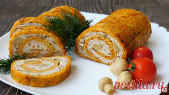 Куриный рулет “Праздничный”