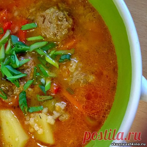 СУП С ЖАРЕНЫМИ ФРИКАДЕЛЬКАМИ