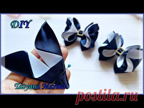 Шикарный... Объемный...Школьный бант🎀Бантики из репсовой ленты 4 см