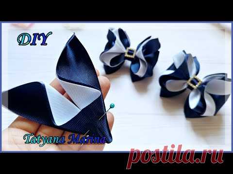 Шикарный... Объемный...Школьный бант🎀Бантики из репсовой ленты 4 см