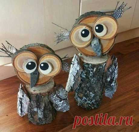 Оригинальные поделки из спилов.