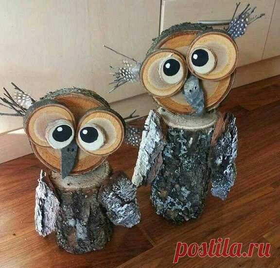 Оригинальные поделки из спилов.