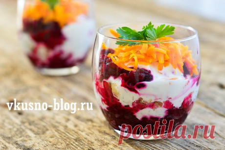 Вкусный салат из вареной свеклы