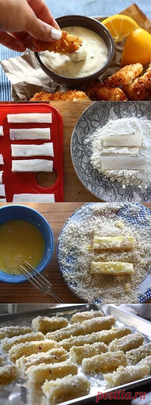 Домашние рыбные палочки - хрустящая вкуснятина.