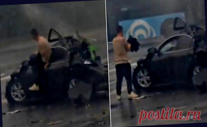 Автомобилист пережил чудовищное ДТП и не пострадал