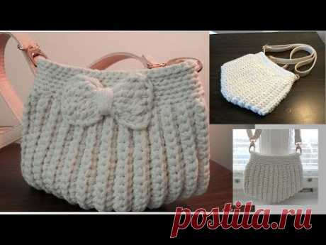 СУМКА ИЗ ТРИКОТАЖНОЙ ПРЯЖИ//МК//DIY//TUTORIAL