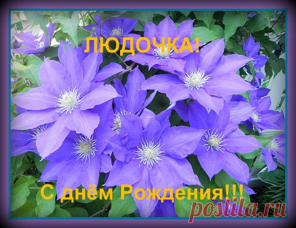 Люда!С днём рождения!Счастья.здоровья и успехов!