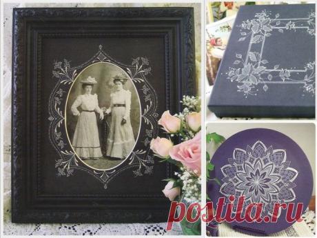 рисуем кружево, трафареты