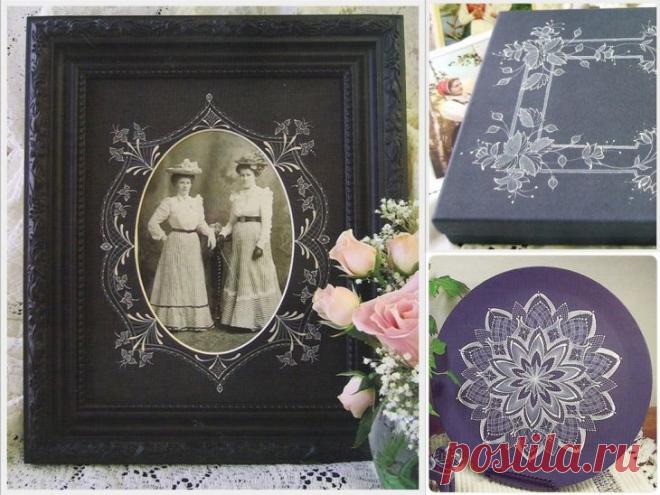 рисуем кружево, трафареты