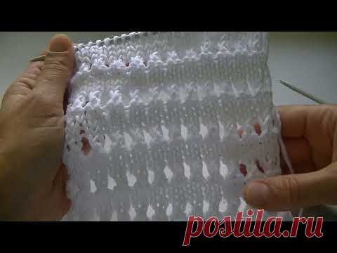 ВЯЖЕМ ПРОСТОЙ ГОРИЗОНТАЛЬНЫЙ УЗОР ДЛЯ ЛЕТНИХ МОДЕЛЕЙ.