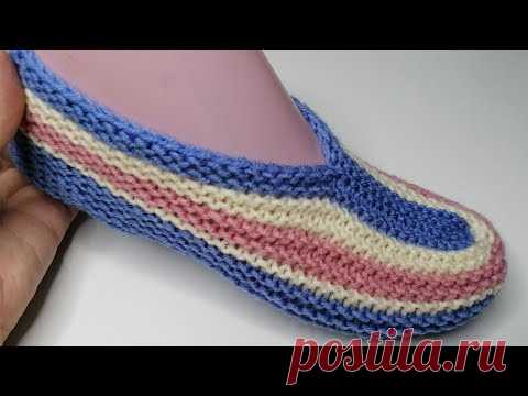 🔥 Следки спицами без шва на подошве! Очень простые следки на двух спицах