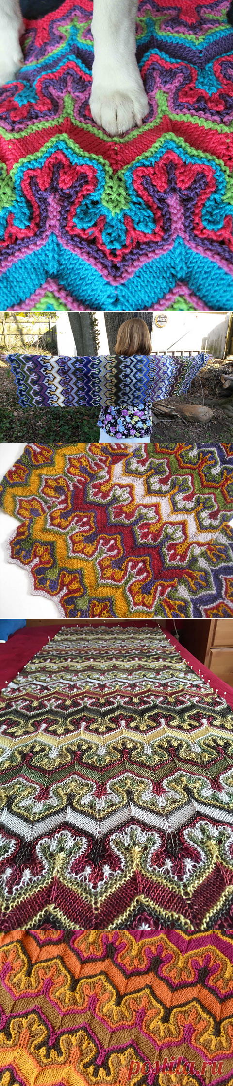 ЛИСЬИ ЛАПКИ - узор от Xandy Peters (Много фото)