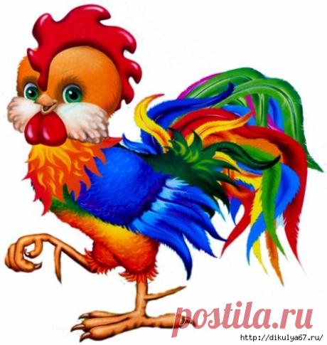 Новогодние петушки. Аппликация, роспись