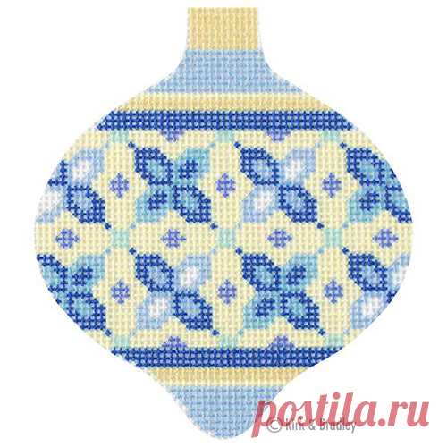 NTG KB020 - Tuscan Bauble - Pisa Introducing Kirk & Bradley's line of stitch printed canvases. This canvas was printed using state of the art printing technology. Tuscan Bauble - PisaStyle: NTG 020Size: 4