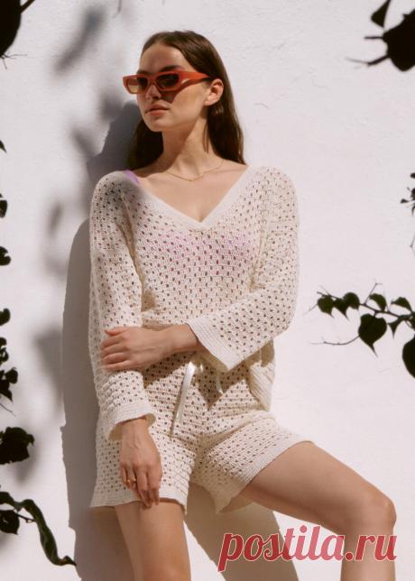 Обзор нового журнала Lana Grossa Linea Pura 16. Показываем вязаные топы, майки, туники, пуловеры из журнала | Магазин пряжи и товаров для вязания Pryazha.su | Дзен