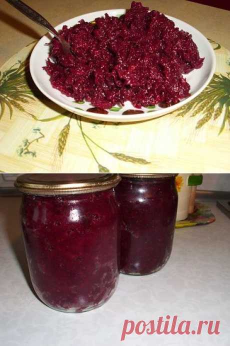 Салат из свеклы, изумительная закуска зимой.