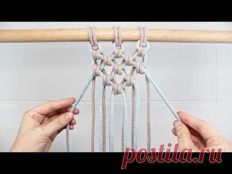 Alternating Endless Falls Knot | DIY Macrame Pattern - YouTube
