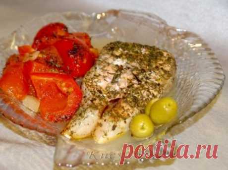 Рыба “паровая” с овощами.