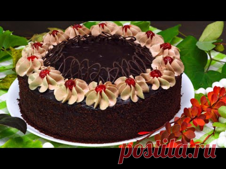Торт "ПЬЯНАЯ ВИШНЯ" 🍒 НЕРЕАЛЬНО ВКУСНЫЙ!!! Домашний Торт Рецепт | Кулинарим с Таней