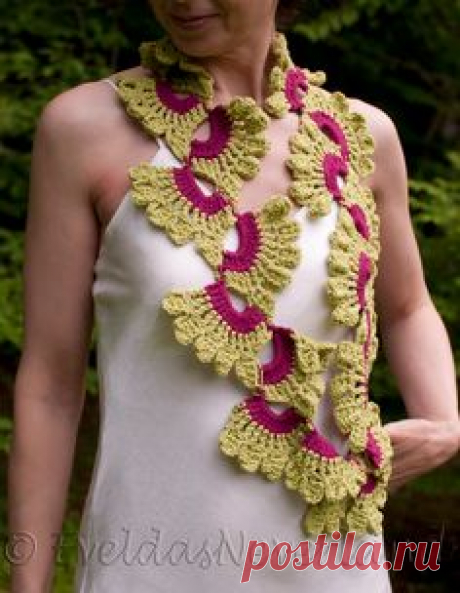 Crochet. Эффектный шарфик связанный крючком