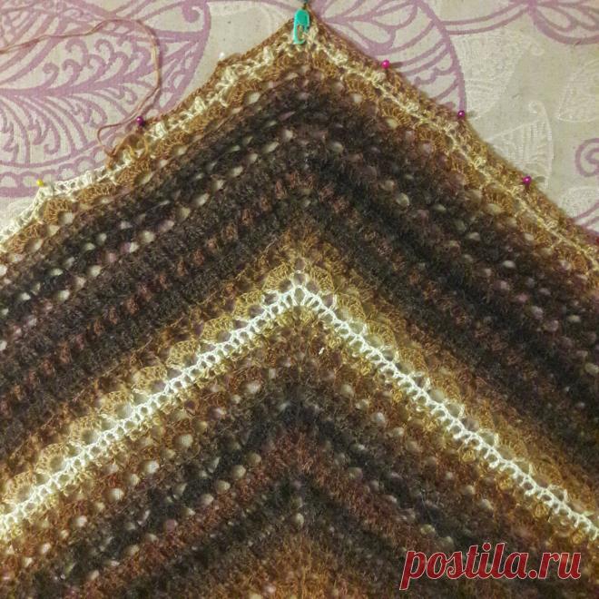 Шаль крючком продолжение №2 | SVG Вязание спицами и крючком | Дзен