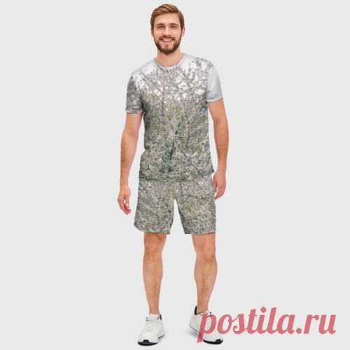 Мужской костюм с шортами 3D Цветение вишни, фотография - купить по цене 2680 руб в интернет-магазине Всемайки, арт 3655437
