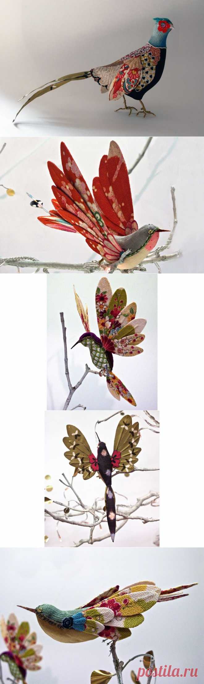 Очаровательные фигурки птиц в технике лоскутного шитья - Рукоделие