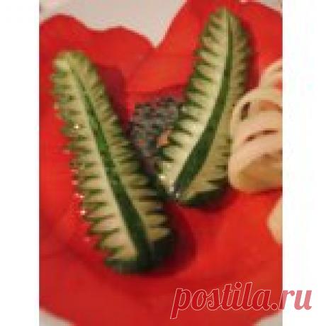 Листья из огурца - кулинарный рецепт